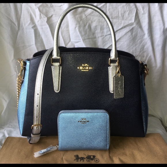 NEW!! Coach Medium Sage Carryall In Colorblock - Picture 7 of 8